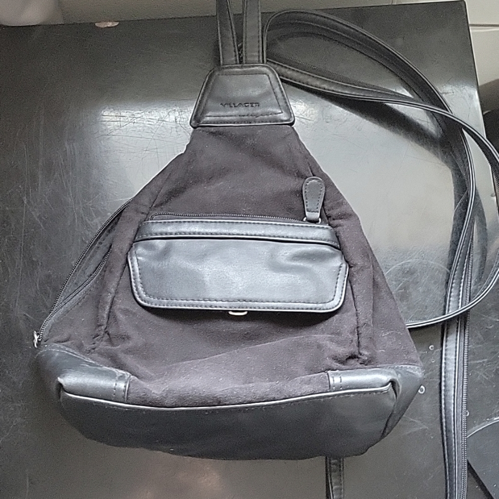 Black mini backpack